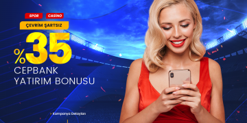 Tarabet Çevrim Şartsız %35 Cepbank Yatırım Bonusu tarabet-cepbank