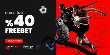 Musclebet Geceye Özel %40 Free Bet Bonusu musclebet-free